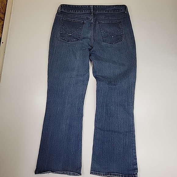 Lee Riders Jeans Womens Boot Cut 14 Blue Midrise Straight Stretch Denim - Picture 6 of 11